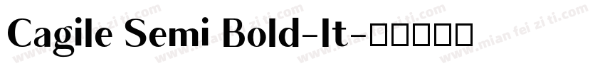 Cagile Semi Bold-It字体转换